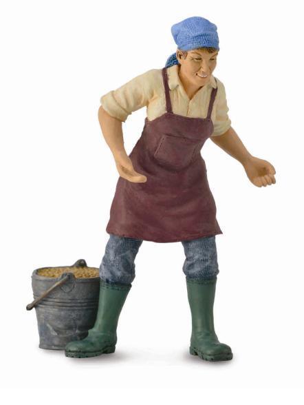 CollectA Bonde Figur (Kvinne) – sidevisning av naturtro bondekvinne