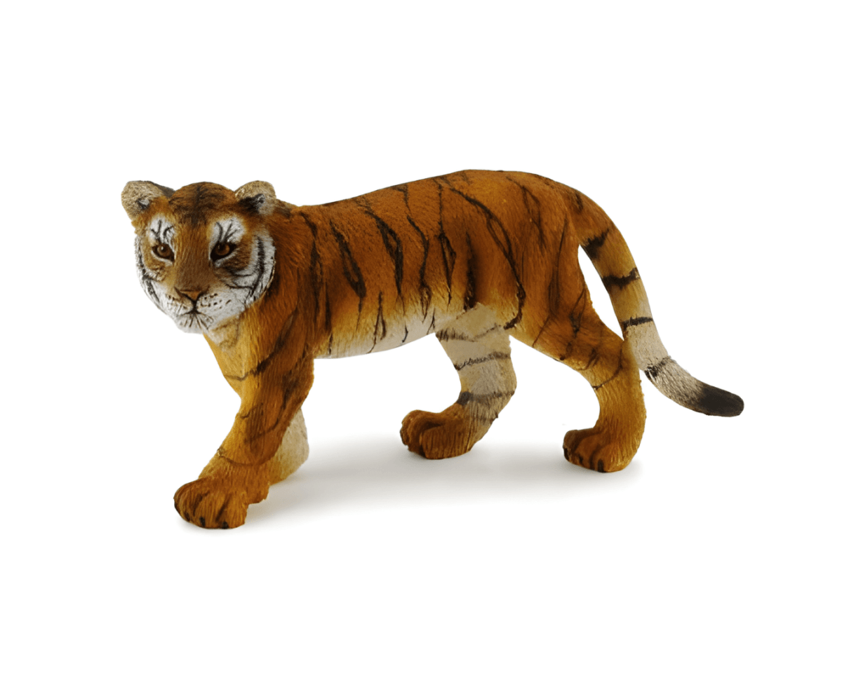 CollectA Tiger Cub Figure - Cute and Lifelike Wild Cat Replica - Bamsedyra