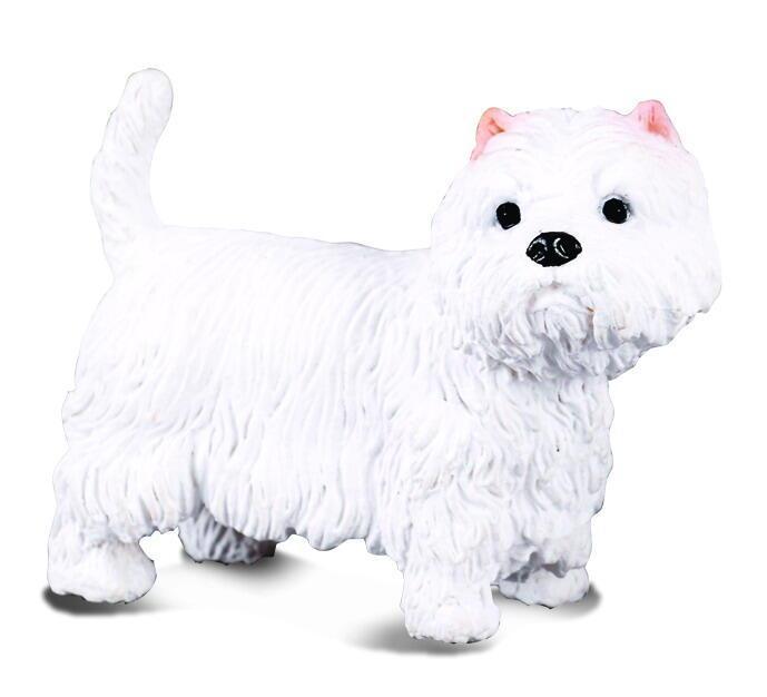 CollectA West Highland Terrier Hundefigur – naturtro hvit westie figur