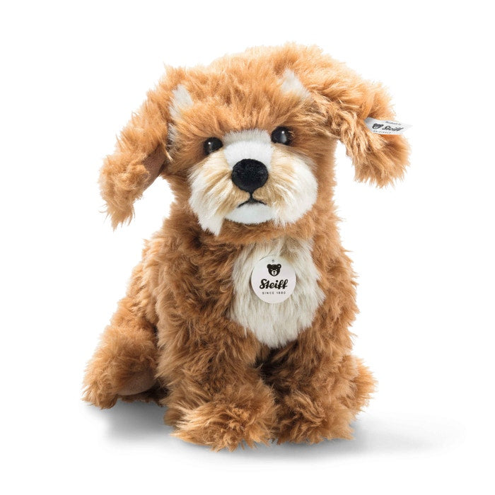 Curlie Cockapoo hundebamse 24 cm i rødbrun plysj fra Steiff