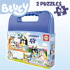 Educa Bluey Puzzle Carry Case - 2 Puzzles, 48 Pieces Each - On-the-Go Fun! - Bamsedyra AS