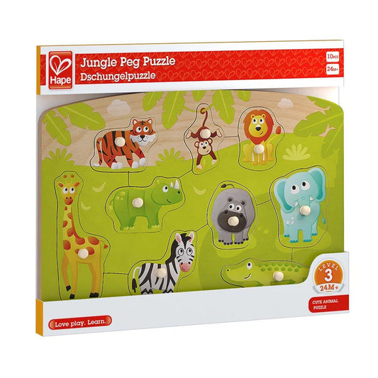 Jungle Peg Puzzle | Hape - Bamsedyra AS