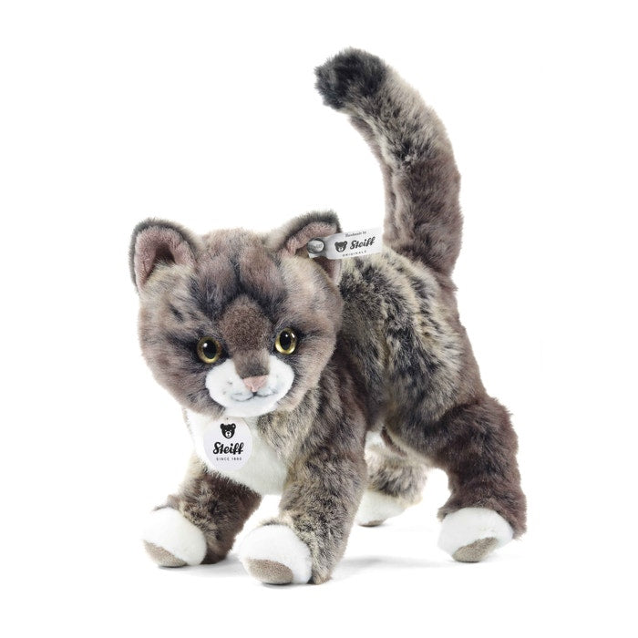 Kitty kattebamse 25 cm i grå og beige plysj fra Steiff