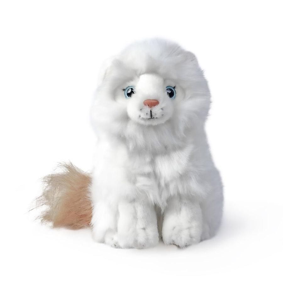 Living Nature Ragdoll Kattunge Kosedyr – sidevisning med leken positur og myk kremfarget pels, 21 cm