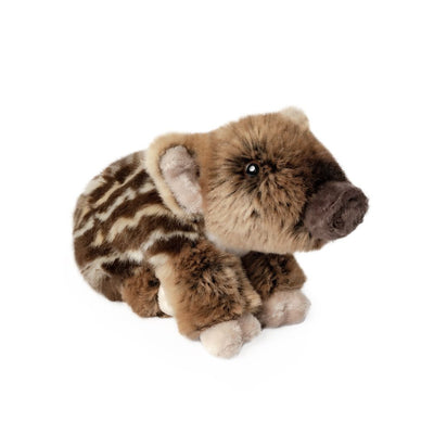 Villsvinunge kosedyr fra Living Nature – naturtro 17 cm villsvinunge med stripete ginger-brun pels