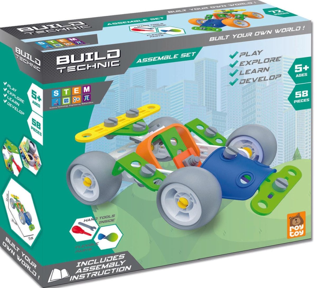 Racer Car Construction Set | Build Technic (Original Price kr 199) - Bamsedyra