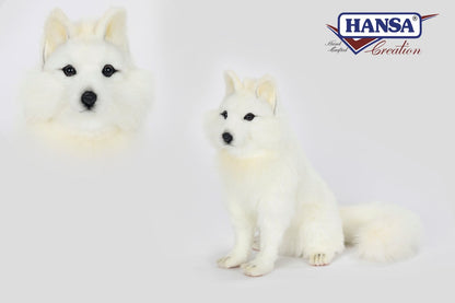 Snow Fox Sitting Plush | Hansa Creation - Bamsedyra