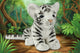 White Tiger Cub Plush | Hansa Creation - Bamsedyra